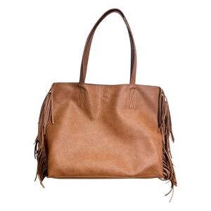 BP. Faux Leather Fringe Tote Bag Women’s Boho Western Style Shoulder Purse